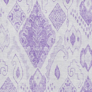 HomeRoots 9' X 12' Purple and Ivory Moroccan Area Rug – Stylish, Washable, UV-Protected for Busy Homes! 664815