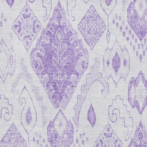 HomeRoots 9' X 12' Purple and Ivory Moroccan Area Rug – Stylish, Washable, UV-Protected for Busy Homes! 664815