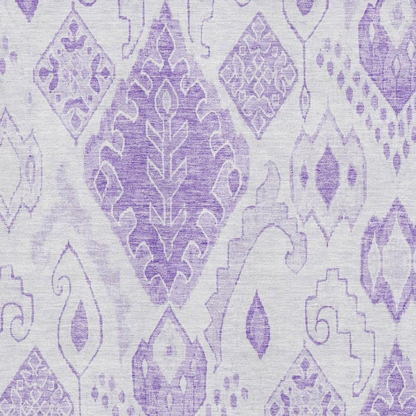 HomeRoots 10' X 14' Moroccan Washable Area Rug in Purple & Ivory - UV Protected, Durable & Stylish for Homes 664816