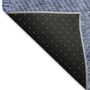 HomeRoots 8' X 10' Stylish Blue and Gray Geometric Washable Area Rug with UV Protection for Busy Homes 664838