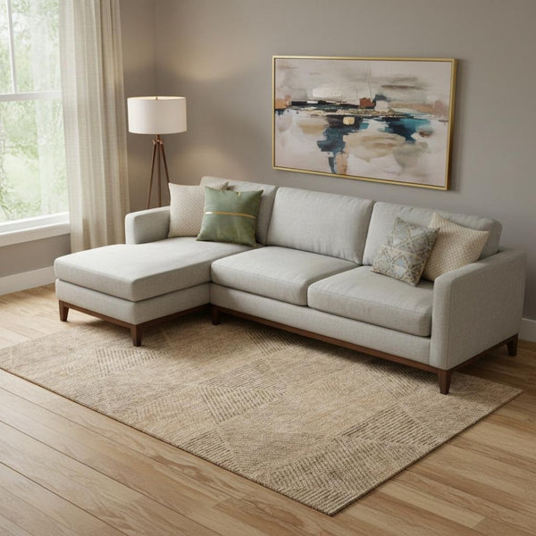 HomeRoots 9' X 12' Copper and Brown Geometric Area Rug - Washable, UV-Protected, Stylish for Busy Homes 664857