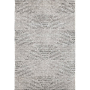HomeRoots 10' X 14' Taupe and Ivory Geometric Area Rug - Washable, UV-Protected, Durable for High-Traffic Spaces 664882