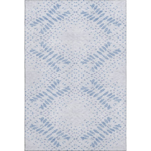 HomeRoots 10' Blue and Ivory Floral Area Rug – Washable, Durable, UV Protected for Elegant Living Spaces 664918