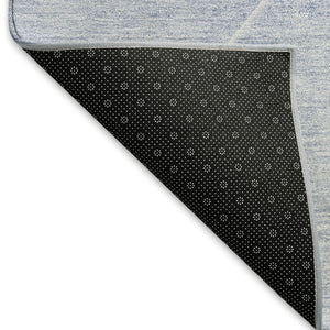 HomeRoots 9' X 12' Stylish Blue & Ivory Geometric Washable Area Rug with UV Protection for Busy Homes 664947