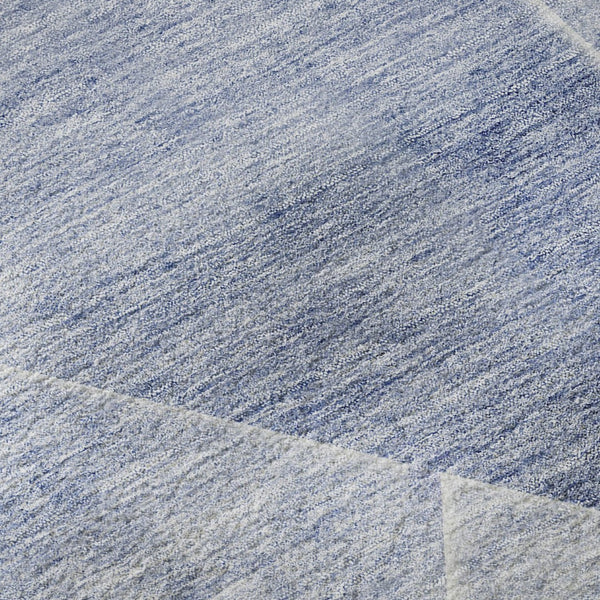 HomeRoots 9' X 12' Stylish Blue & Ivory Geometric Washable Area Rug with UV Protection for Busy Homes 664947