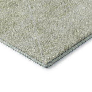HomeRoots 8' Sage And Ivory Geometric Round Rug – Stylish, Washable, Stain-Resistant with UV Protection for Homes 664963