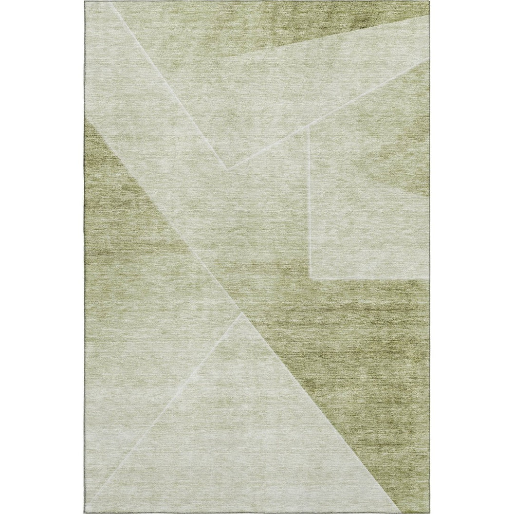 HomeRoots 10' Sage and Ivory Geometric Area Rug – Washable, Stain-Resistant, UV Protected for Modern Living Spaces 664966