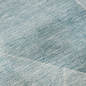 HomeRoots 9' X 12' Teal And Ivory Geometric Area Rug - Durable, Washable, UV-Protected for Active Homes 664977