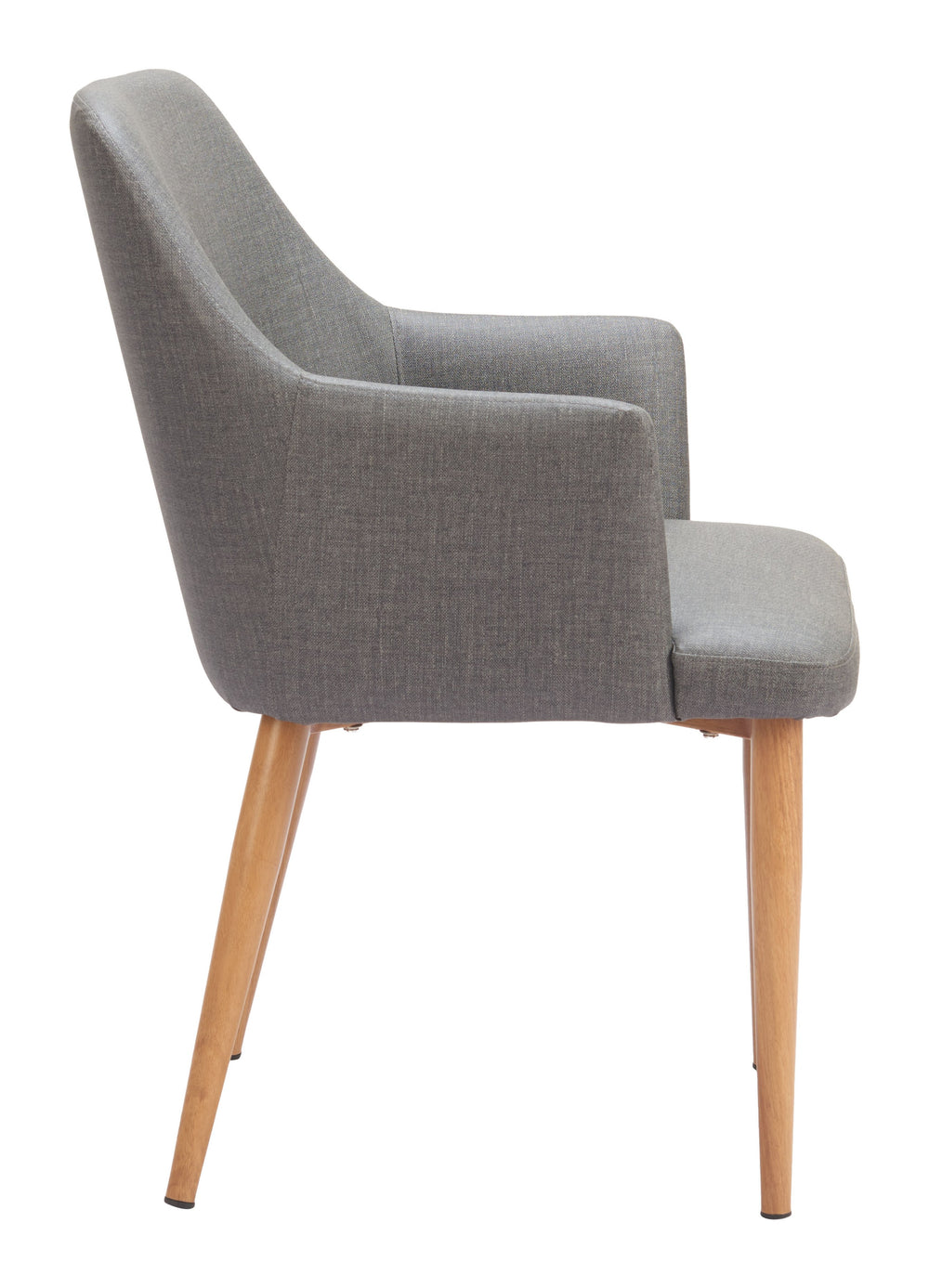 Zuo Modern Wisom Dining Chair Set Of 2 - Elegant Gray Upholstered Chairs For Modern Dining Spaces Gray 40% Polyethylene + 30% Polyurethane + 30% Polyester,Plywood,Ash Wood 110766-zuo-modern