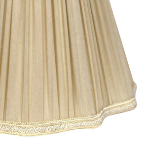 English Elm Slant Pleated Shantung Silk Lampshade Washer Fitter Warm Diffused Glow Formal Decor B075101238