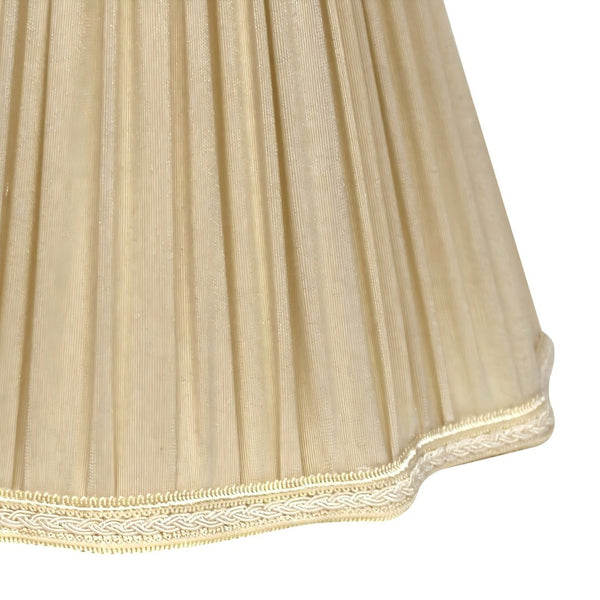 English Elm Slant Pleated Shantung Silk Lampshade Washer Fitter Warm Diffused Glow Formal Decor B075101238