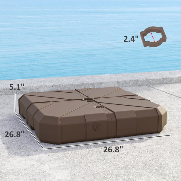 English Elm Heavy Duty Hdpe Fillable Cantilever Umbrella Base for Patio Deck Poolside Use T3971P427559