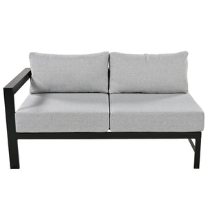 English Elm U_style Outdoor U-shaped Sectional with Iron Frame and Ultra Thick Foam Patio Seating WY000478AAE