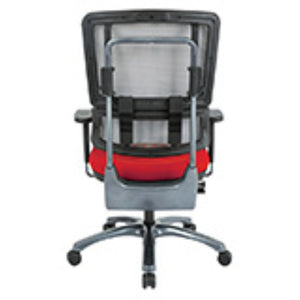OSP Home Furnishings Vertical Mesh Back Ergonomic Office Chair with Lumbar Support and Titanium Caster Base 99667T-9
