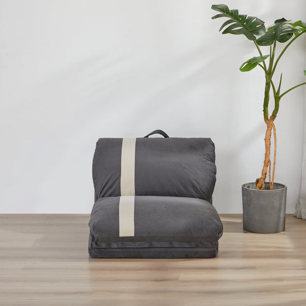 English Elm ARIA Modern Floor Sofa Bed with 6-Position Adjustable Back, Quick 5-Second Fold, Corduroy Comfort Dark Gray W3391P324398