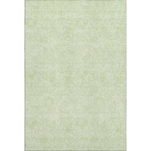 HomeRoots 5' Artichoke Green & Ivory Floral Area Rug – Washable, UV Protected, Durable for Family Homes 665040