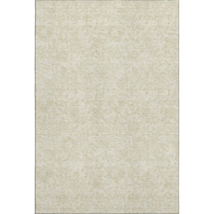 HomeRoots 8' X 10' Ivory & Beige Floral Area Rug - Washable, UV Protected, Perfect for High-Traffic Spaces! 665048