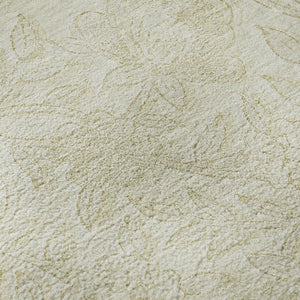 HomeRoots 8' X 10' Ivory & Beige Floral Area Rug - Washable, UV Protected, Perfect for High-Traffic Spaces! 665048