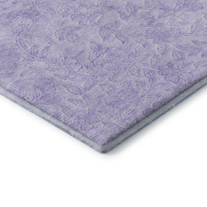 HomeRoots 9' X 12' Lilac & Ivory Floral Washable Area Rug – UV Protected, Durable & Perfect for Busy Homes 665055