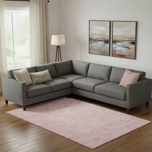 HomeRoots 8' X 10' Elegant Pink and Ivory Floral Area Rug – Washable, UV-Protected, Durable for Busy Homes 665060
