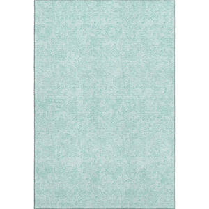HomeRoots 8' X 10' Teal and Ivory Floral Area Rug - Stain-Resistant, UV Protected, Perfect for Home Decor! 665072