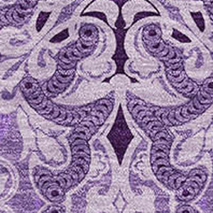 HomeRoots 10' X 14' Purple and Ivory Medallion Area Rug - Washable, Stain Resistant, UV Protected for Homes 665110