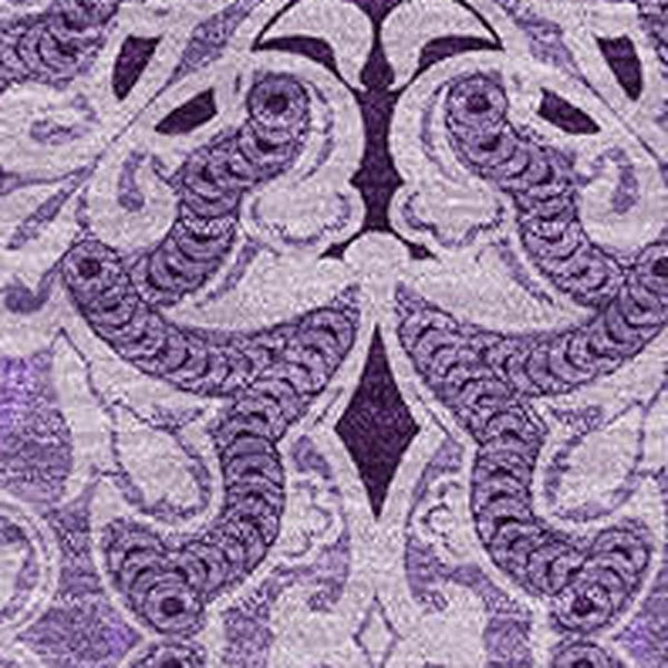HomeRoots 10' X 14' Purple and Ivory Medallion Area Rug - Washable, Stain Resistant, UV Protected for Homes 665110