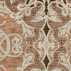 HomeRoots 9' X 12' Terra Cotta Beige Medallion Area Rug - Washable, Stain-Resistant with UV Protection & Style 665121