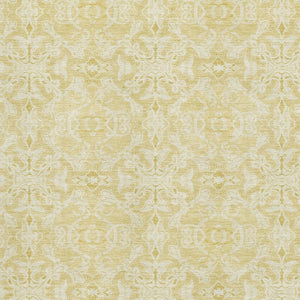 HomeRoots 8' X 10' Gold and Ivory Medallion Area Rug - Washable, UV-Protected, Stylish & Durable for Any Space 665132