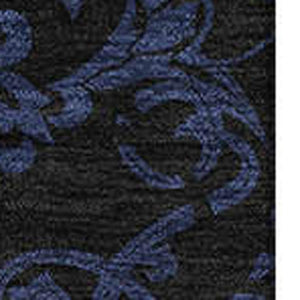 HomeRoots 5' X 8' Blue & Charcoal Medallion Washable Area Rug – Durable, UV-Protected, Family-Friendly Design! 665190