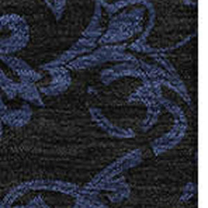 HomeRoots 9' X 12' Blue & Charcoal Medallion Area Rug - Washable, UV Protected, Stain Resistant for High Traffic 665193