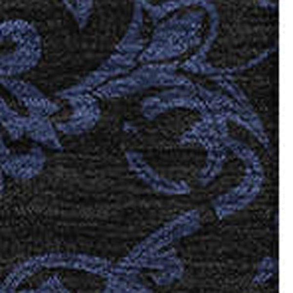 HomeRoots 9' X 12' Blue & Charcoal Medallion Area Rug - Washable, UV Protected, Stain Resistant for High Traffic 665193