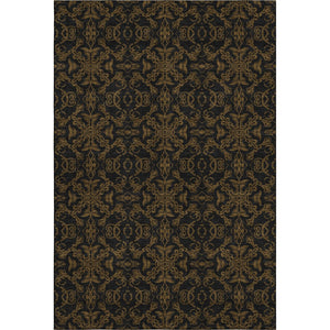 HomeRoots 5' X 8' Brown and Charcoal Medallion Area Rug - Washable, UV Protected, Stain Resistant for Homes 665196