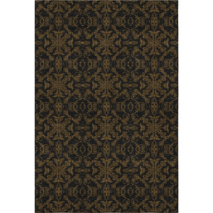 HomeRoots 5' X 8' Brown and Charcoal Medallion Area Rug - Washable, UV Protected, Stain Resistant for Homes 665196