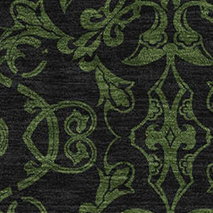 HomeRoots 5' X 8' Olive Green Medallion Area Rug – Washable, UV Protected, Durable for Homes with Kids & Pets 665214
