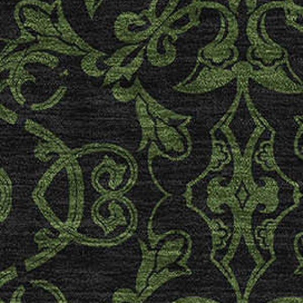 HomeRoots 5' X 8' Olive Green Medallion Area Rug – Washable, UV Protected, Durable for Homes with Kids & Pets 665214