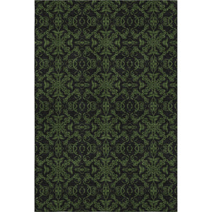 HomeRoots 10' Olive Green & Charcoal Medallion Area Rug - Washable, UV Protected, Perfect for Busy Homes! 665218