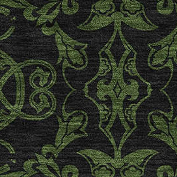 HomeRoots 10' Olive Green & Charcoal Medallion Area Rug - Washable, UV Protected, Perfect for Busy Homes! 665218