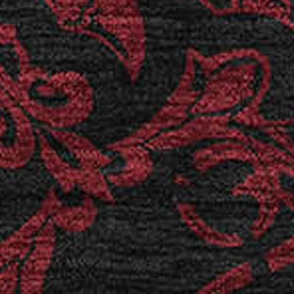 HomeRoots 8' X 10' Red and Black Medallion Area Rug - Durable, Washable with UV Protection for Everyday Living 665222