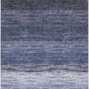 HomeRoots 9' X 12' Blue And Ivory Ombre Area Rug - Washable, UV Protected, Durable For High-Traffic Homes! 665235