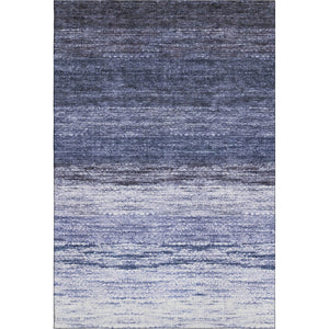 HomeRoots 10' Blue and Ivory Ombre Washable Area Rug - Durable, Stylish, UV Protected for High-Traffic Spaces 665236