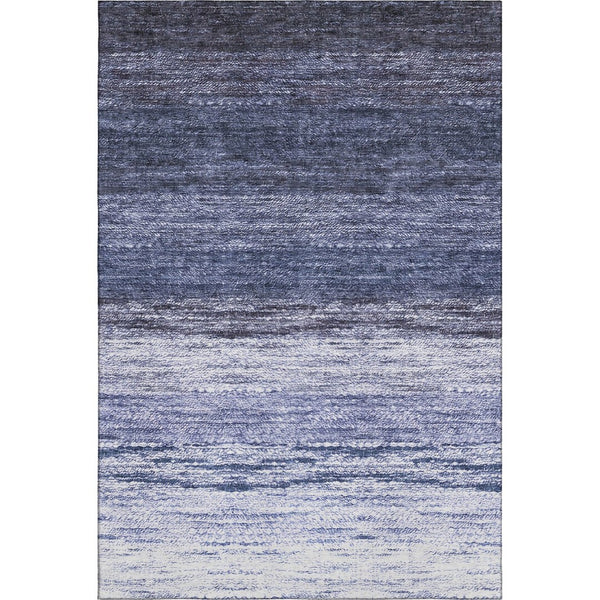 HomeRoots 10' Blue and Ivory Ombre Washable Area Rug - Durable, Stylish, UV Protected for High-Traffic Spaces 665236