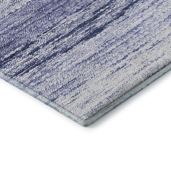 HomeRoots 10' Blue and Ivory Ombre Washable Area Rug - Durable, Stylish, UV Protected for High-Traffic Spaces 665236