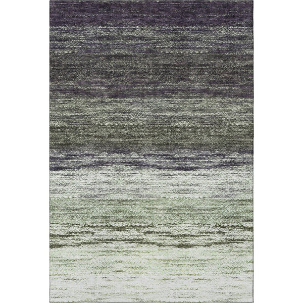 HomeRoots 5' X 8' Ombre Area Rug in Green, Purple & Ivory - Stylish, Washable, UV-Protected & Durable Design 665250