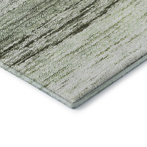 HomeRoots 8' Ombre Round Rug in Green, Purple & Ivory - Washable, UV Protected, Stylish & Durable for Homes 665251