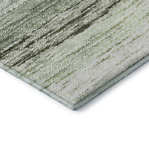 HomeRoots 8' X 10' Ombre Area Rug in Green, Purple & Ivory - Washable with UV Protection for Style & Durability 665252