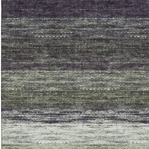 HomeRoots 8' X 10' Ombre Area Rug in Green, Purple & Ivory - Washable with UV Protection for Style & Durability 665252