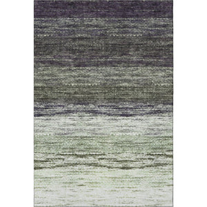 HomeRoots 9' X 12' Ombre Area Rug in Green, Purple & Ivory - Washable, UV-Protected, Kid & Pet-Friendly Design 665253