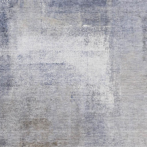 HomeRoots 5' X 8' Abstract Washable Area Rug in Blue, Ivory & Beige - Stylish, Durable & UV-Protected Design 665256
