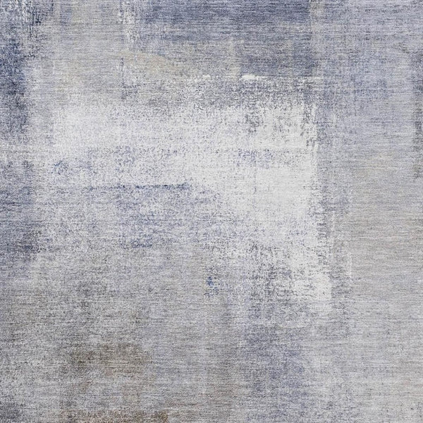 HomeRoots 8' X 10' Soft Blue Ivory Beige Abstract Washable Area Rug with UV Protection for Stylish Spaces 665258